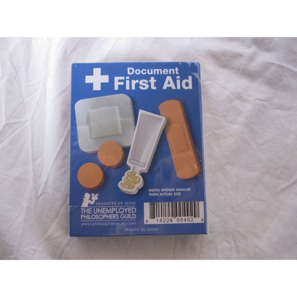 NEW cute Document First Aid Sticky Notes Peel and Heal!  Bandaid shaped Ointment - Picture 2 of 3